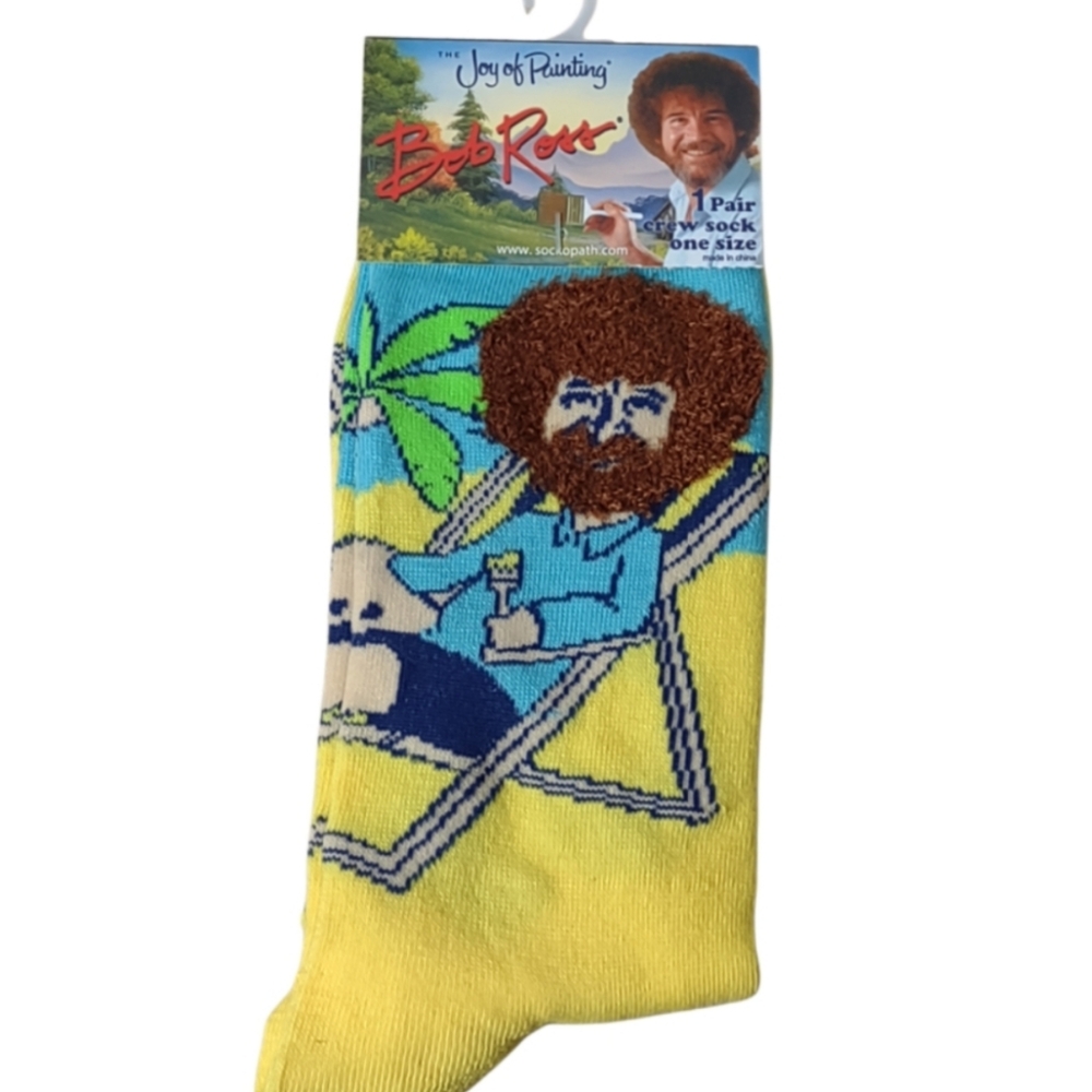 Bob Ross Novelty Crew Socks Unisex